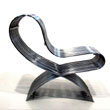 Кресло из алюминия в стальном оттенке